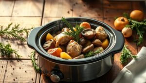chicken mushroom potatoes rosemary crock pot recipe