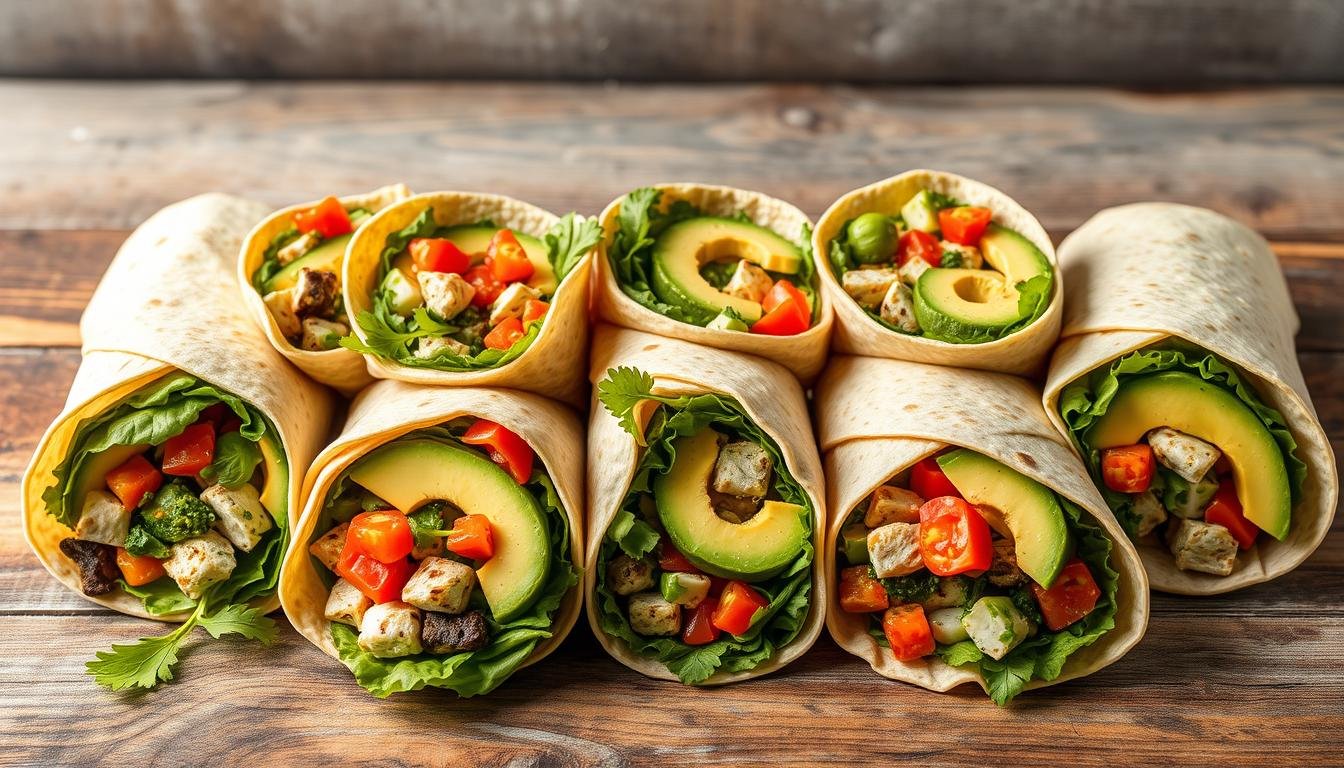 Low-carb breakfast wraps