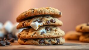 chocolate chip and marshmallow cookies