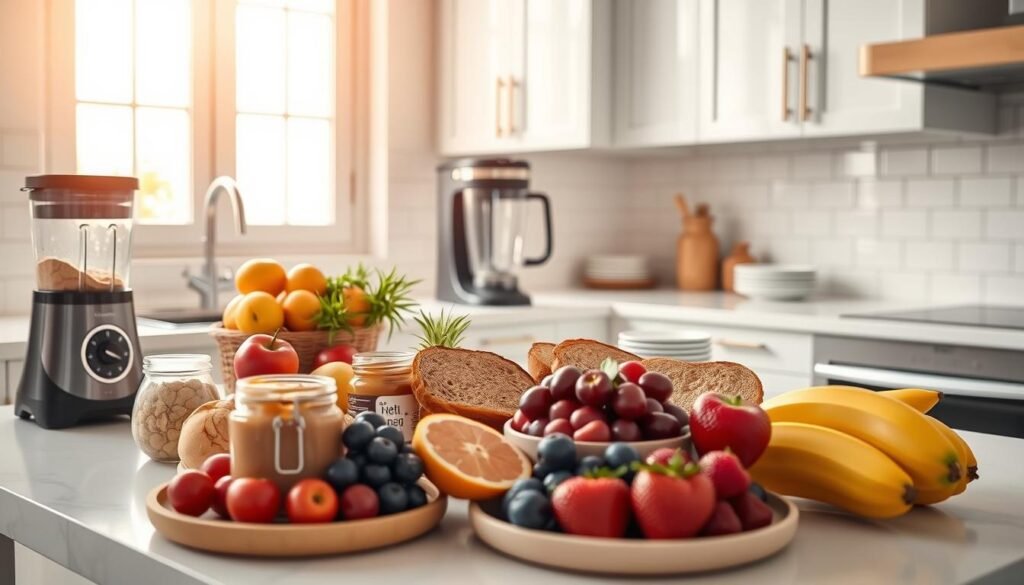 egg-free breakfast kitchen setup