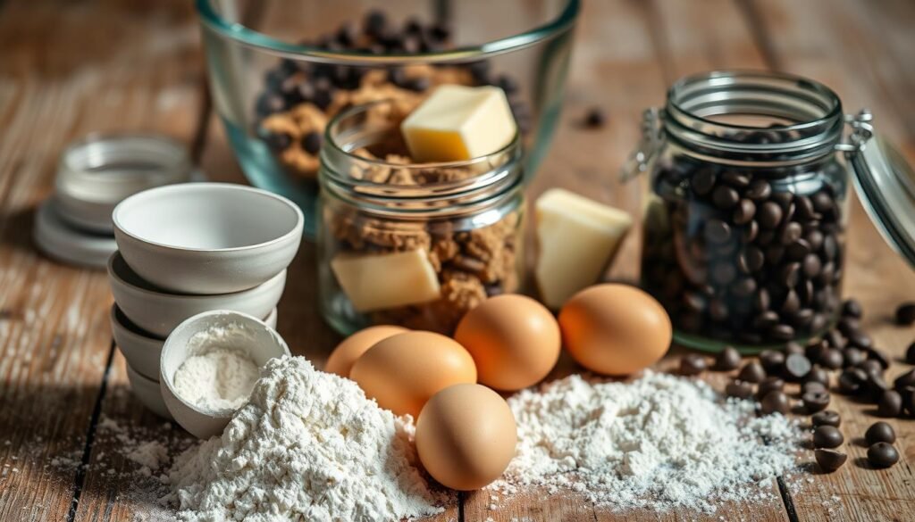 ingredients for chocolate chip cookies