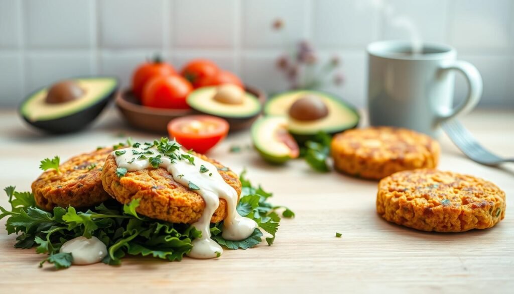 delicious vegan breakfast recipes with chickpea patties