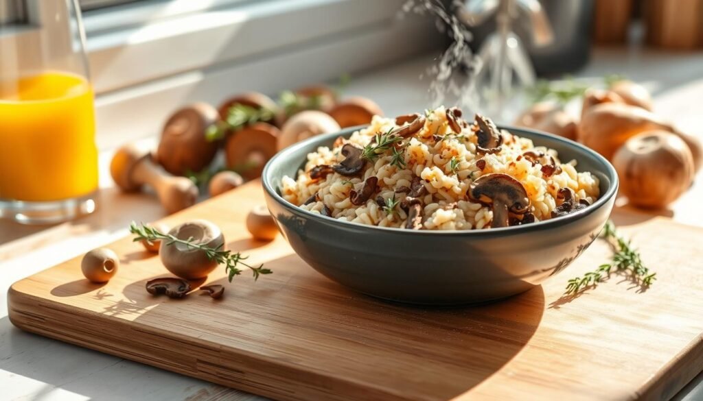 health benefits of mushroom breakfast risotto