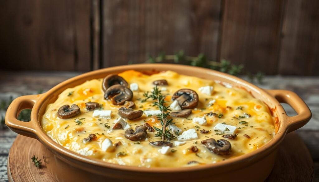 mushroom goat cheese egg bake delicious egg breakfast ideas