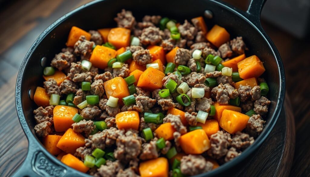 sweet potato sausage hash