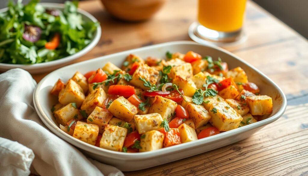 vegan breakfast casserole with tofu